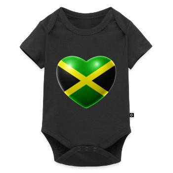 Heart (Jamaica / Jamaica) - Baby Premium short-sleeve bodysuit - black - Front