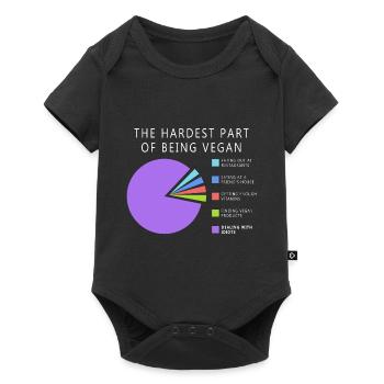 Vegan Statistik - Baby Premium Kurzarmbody - Schwarz - Vorne