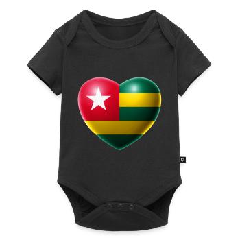 Heart (Togo) - Baby Premium short-sleeve bodysuit - black - Front