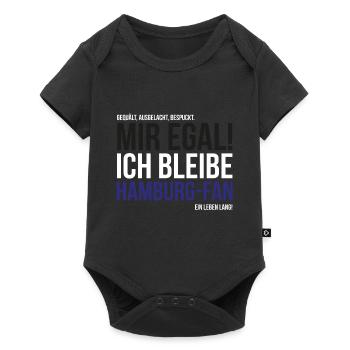 Ich bleibe Hamburg-Fan - Baby Premium Kurzarmbody - Schwarz - Vorne