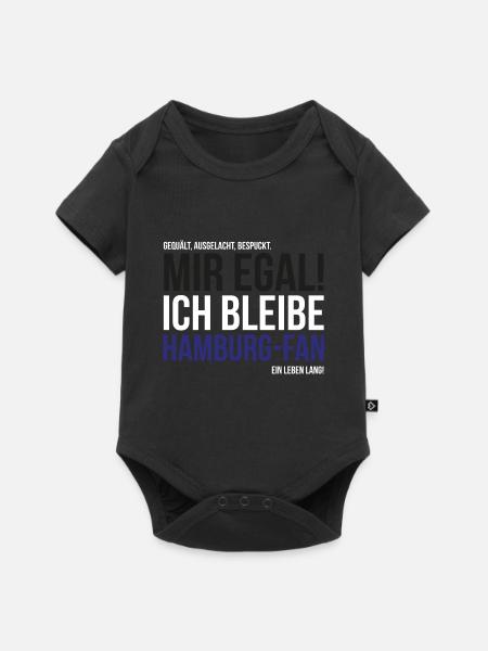 Ich bleibe Hamburg-Fan - Baby Premium Kurzarmbody - Schwarz