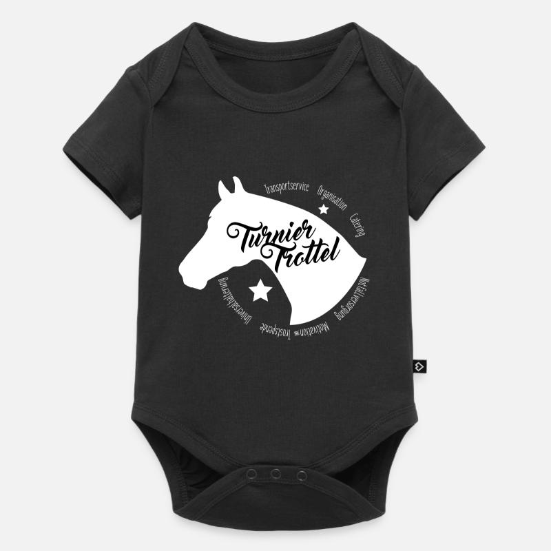 Turniertrottel - Baby Premium Kurzarmbody - Schwarz