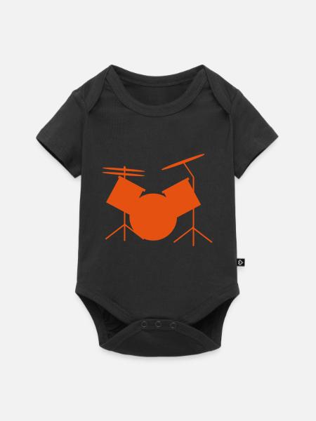 2541614 14649593 drumset - Baby Premium Kurzarmbody - Schwarz