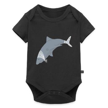 ARCTIC SHARK - Baby Premium short-sleeve bodysuit - black - Front