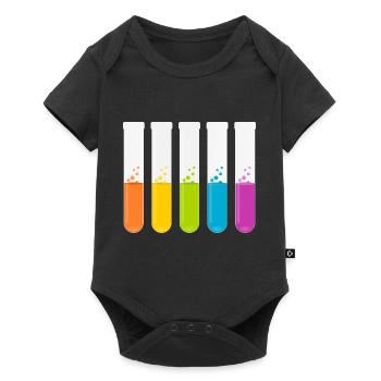 test tube flask tube experiment chemistry chemistry chemistry - Baby Premium short-sleeve bodysuit - black - Front