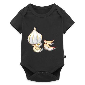 Knoblauch - Baby Premium Kurzarmbody - Schwarz - Vorne