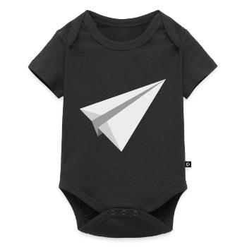 Paper plane airplane toy throwing gift - Baby Premium short-sleeve bodysuit - black - Front