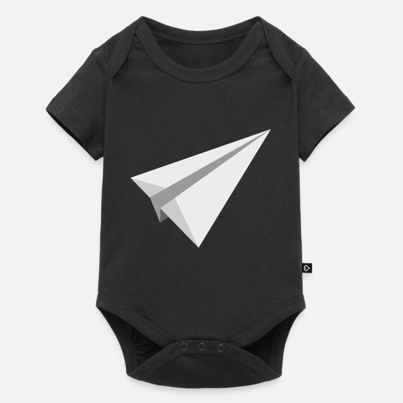 Airplanes Paper Plane Toy cadeau Throw - Body à manches courtes Premium Bébé - noir