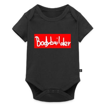Bodybuilder lettering - Baby Premium short-sleeve bodysuit - black - Front