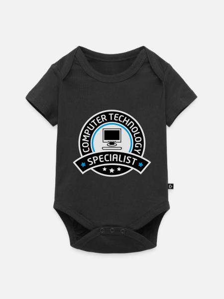 computer technology specialist - Baby Premium Kurzarmbody - Schwarz