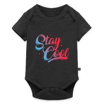 reste detendu - Body à manches courtes Premium Bébé - noir - Devant
