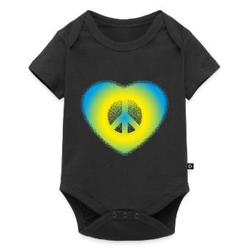 Peace (Hearts Edition) - Baby Premium short-sleeve bodysuit - black - Front