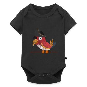 Chemise de pirate d'oiseau tropical de cadeau de perroquet - Body à manches courtes Premium Bébé - noir - Devant
