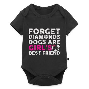 Dog Dogs Pet Pooch Mistress Gift - Baby Premium short-sleeve bodysuit - black - Front
