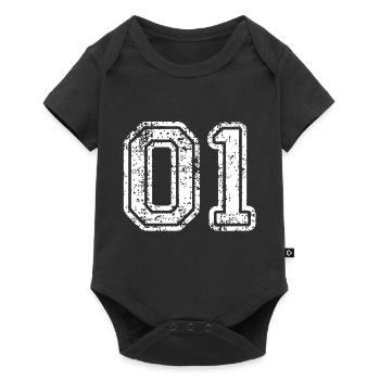 01 - Baby Premium Kurzarmbody - Schwarz - Vorne