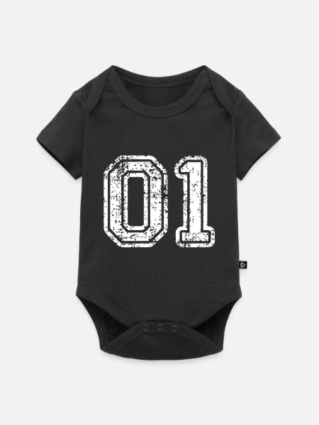 01 - Baby Premium Kurzarmbody - Schwarz