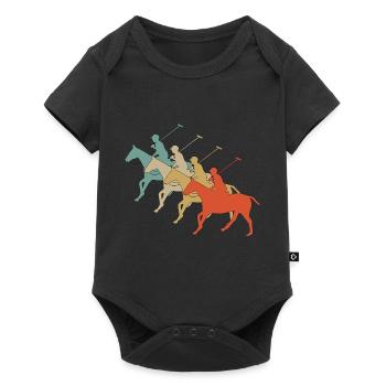 Retro Vintage Style Polo Sport Polopferd Horses - Baby Premium short-sleeve bodysuit - black - Front