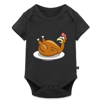 Chicken Roast Baking - Baby Premium short-sleeve bodysuit - black - Front