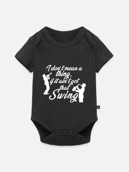 Swing - Baby Premium Kurzarmbody - Schwarz