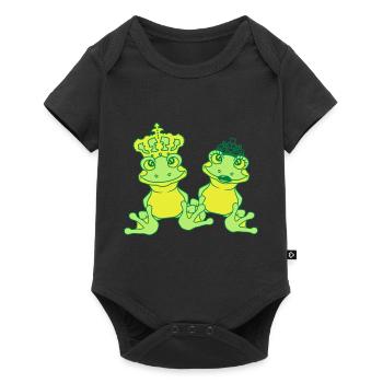 prince koenig froschkoenig couple couples aime verl - Body à manches courtes Premium Bébé - noir - Devant