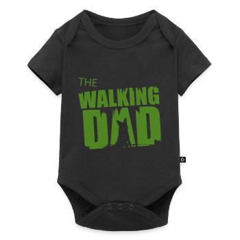 Schäferhund Walking Dad Geschenkidee Vater Gassi - Baby Premium Kurzarmbody - Schwarz - Vorne