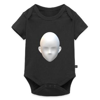Gesicht - Baby Premium Kurzarmbody - Schwarz - Vorne