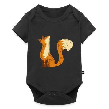 Fuchs Fox - Baby Premium Kurzarmbody - Schwarz - Vorne