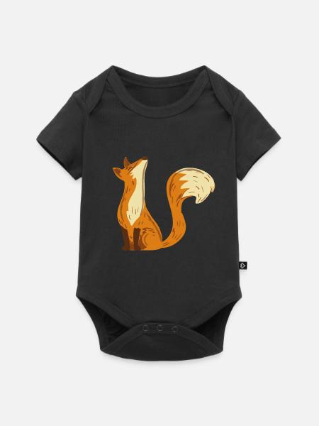 Fuchs Fox - Baby Premium Kurzarmbody - Schwarz