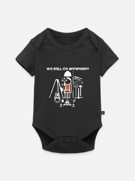 Vermesser Alleskönner - Baby Premium Kurzarmbody - Schwarz