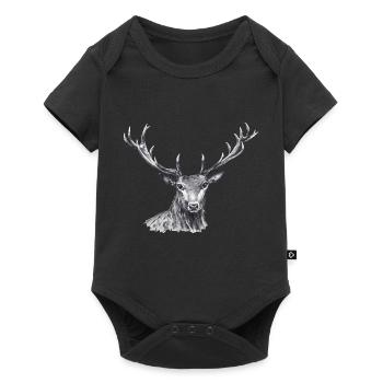 deer - Baby Premium short-sleeve bodysuit - black - Front