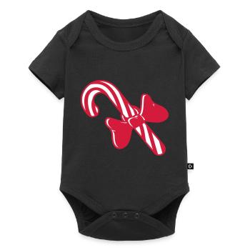 sweets gift christmas candy cane yummy - Baby Premium short-sleeve bodysuit - black - Front