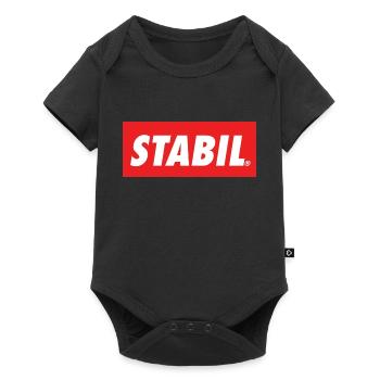 Stabil - Baby Premium Kurzarmbody - Schwarz - Vorne