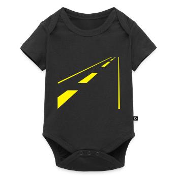 road / Straße (1c) - Baby Premium Kurzarmbody - Schwarz - Vorne