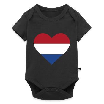 Holland Netherlands at heart Gift idea - Baby Premium short-sleeve bodysuit - black - Front