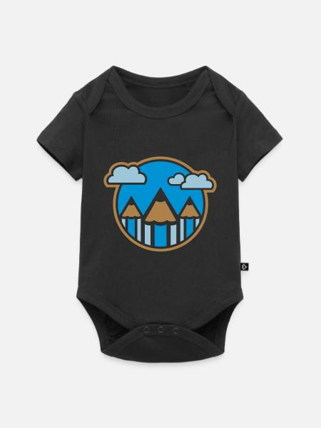 Stifte Landschaft 02 - Baby Premium Kurzarmbody - Schwarz