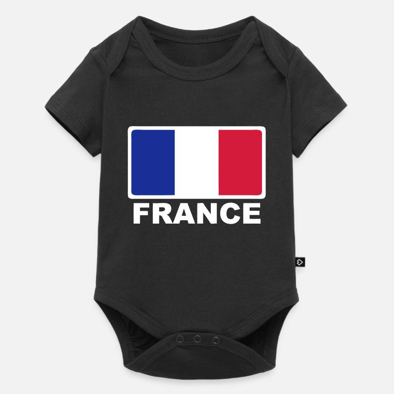 France drapeau tricolore - Body à manches courtes Premium Bébé - noir