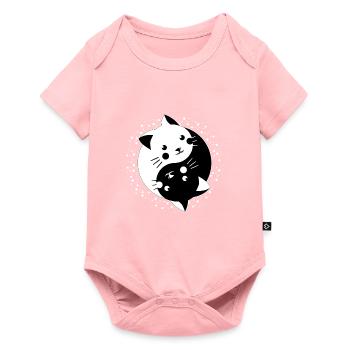 Cool kitten yin yang cats cat gift idea - Baby Premium short-sleeve bodysuit - rose - Front