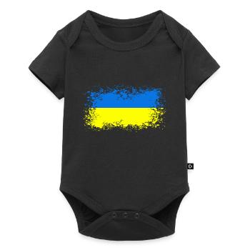 Drapeau ukrainien Idée cadeau ukrainienne - Body à manches courtes Premium Bébé - noir - Devant