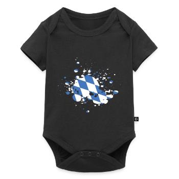 Drapeau de la Bavière - Body à manches courtes Premium Bébé - noir - Devant