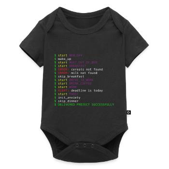 New day programming informatic gift saying - Baby Premium short-sleeve bodysuit - black - Front