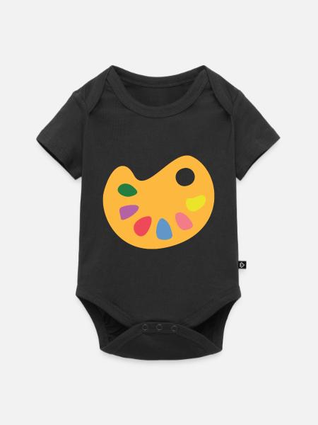 Kunstpalette - Baby Premium Kurzarmbody - Schwarz