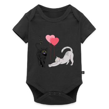 Balloon cats - Baby Premium short-sleeve bodysuit - black - Front