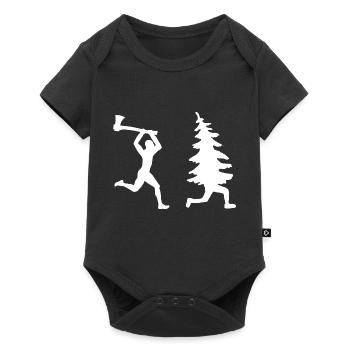 Fir Hunter Lumberjack - Baby Premium short-sleeve bodysuit - black - Front