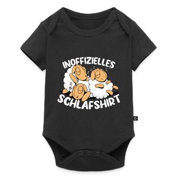 INOFFIZIELLES SCHLAFSHIRT SCHAFE - Baby Premium Kurzarmbody - Schwarz - Vorne