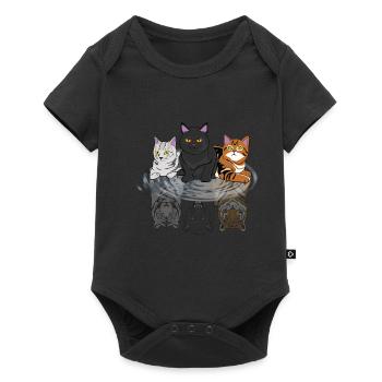 Chats miroir miroir guépard tiger costume - Body à manches courtes Premium Bébé - noir - Devant
