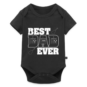 Best Dad Ever Guitar Chords Musician Funny Fathers - Baby Premium short-sleeve bodysuit - black - Front