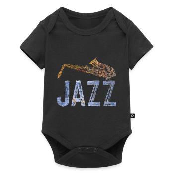 Jazz - Baby Premium Kurzarmbody - Schwarz - Vorne