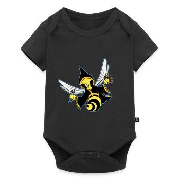 MingaWeps - Baby Premium Kurzarmbody - Schwarz - Vorne