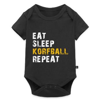 manger dormir Korfball - Body à manches courtes Premium Bébé - noir - Devant