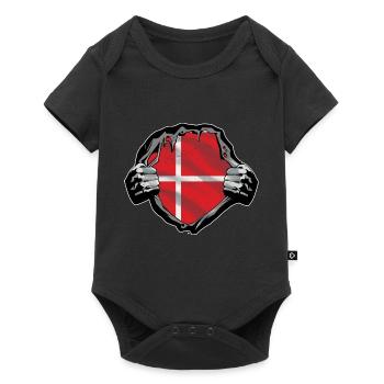 Denmark Design for Denmark Fans - Baby Premium short-sleeve bodysuit - black - Front